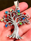 3d X Large Cz Tree Life Pendant On 26  925 Plated Sterling Silver Necklace Women