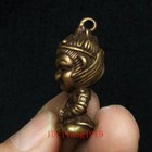 Collection Ancient Chinese Bronze Carving Sun Wukong Statue Amulet Pendant Gift