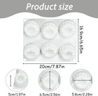 6-cavity Raspberry Silicone Molds For Mousse Cake  Large Fluted Design  White