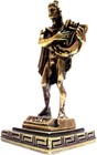 Ancient Greek God Apollo Statue Miniature Gold Mythology Figurine
