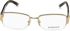 Versace Ve 1175b 1002 Rectangle Eyeglasses 53mm Gold   Demo Lens