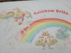 Vintage Rainbow Brite Twin Size Fitted Sheet   Pillowcasehallmark 1983 Fabric