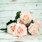 10-head Artificial Rose Bouquet Silk Fake Flowers Wedding Party Home Decoration