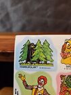 Rare Htf Vintage 1985 Mcdonald   s Scratch N Sniff Sticker Sheet 3    4   