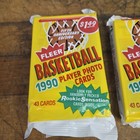1990-91 Fleer Basketball Jumbo Sealed Four  4  Packs 43 Cards Per Pack 172 Cards