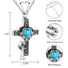Cross Cremation Jewelry For Human Ashes Stainless Steel Urn Necklace For Ashes M