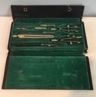 Vintage Dietzgen Germany Drafting Kit In Original Black Snap Carry Case Germany