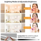 Vanity Desk With Large Lighted Mirror  46  Makeup Vanity Table With Glass Top