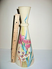 Antique Bristol Glass Vase Hand Painted Iris Flowers 13 5  Tall Beautiful