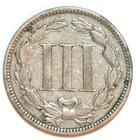 1869 Three Cent Nickel - Extra Fine -  c5501 - Free Shipping