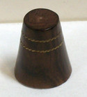 Vintage Brass Inlay Wood Thimble Metal Wire Twist Braid Wooden Sewing Decor Boho