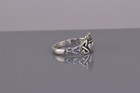 Sterling Silver Irish Claddagh Heart Trinity Knot Collared Band Ring 925 Sz  7 