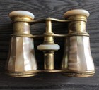 Vintage Lemaire Paris Mother Of Pearl Opera Glasses Working With Case