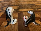2 Vintage Marine Animals Seal And Whale orca Figurines