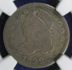 1822 Jr-1 Capped Bust Silver Dime 10c Ngc Fr-2  2532424 