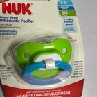 Nuk Natural Shape Orthodontic Pacifier 0-6m Silicone Bpa Free Green Blue