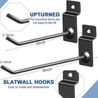 Moxweyeni 100 Pack Slatwall Hooks 6 And 8 Inch Panel Display Hooks Black Slat   