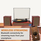 Vinyl Record Player With External Speakers  3 Speed Vintage Stereo Turntable    