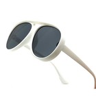Men Sunglasses White Frame Round Lens Fashion Elegant Uv400 Protection Gafas New