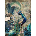A3 Paper Decoupage Jeweled Peacock Vintage Decoupage Queen Same Day Shipping