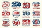 Usa 250th Anniversary Svg Bundle Patriotic Cricut Designs  Digital Download