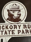 1950s Rare Smokey The Bear Hickory Run State Park License Plate Topper