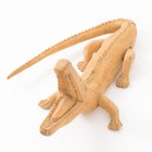 Vintage Hand Carved Folk Art Wood Crocodile From Oaxaca  Mexico 13 l X 7-3 4 w