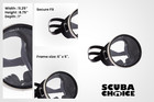Spearfishing Free Dive Mask - Classic Rubber With Tempered Glass Lenses   Oval S