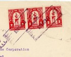 Honduras Sc 212 strip Of 3 -tegucigalpa-28 oct 1926-commercial Envelope-no Conte