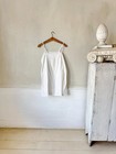 Antique French White Cotton Chemise C1900 Monogrammed Lf Crochet Straps Vintage