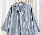 Vintage 1950s  1960s Faded Olive Long Sleeve Mechanics Coat  Mens Us Size Medium