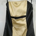 Jessica Mcclintock Gunne Sax Strapless Dress Women Size 7 8 Black Gold Formal