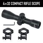 Pinty Compact 4x32 Rifle Scope Crosshair Mil Dot Optics Hunting Scope W  Mounts