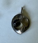 Vtg Finland Sterling Silver 925 Amethyst Cuff Bangle Bracelet   Pendant Modern
