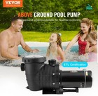 Vevor Above Ground Swimming Pool Pump Single Speed 1 Hp 80 Gpm 110v   240v