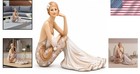 Elegant 8-inch Polyresin Lady Sitting Figurine     Vintage Charm For Decor