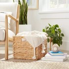 Large Woven Water Hyacinth Milk Crate Handwoven Decorative Storage Basket