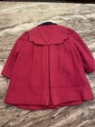 Girls 3t Winter Pink Wool Pea Coat Navy Velvet Collar fully Lined  Great Piece 
