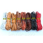 3mm Flat Cow Real Leather Finding Cord String Lace Rope Ornaments Multiple Color