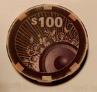  100  Hard Rock Casino Chip - Albuquerque  New Mexico- 2010 Obsolete