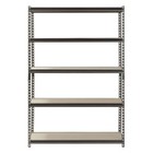 48 wx18 dx72 h 5 Shelf Steel Freestanding Shelves Silver Supports To 4000 Lbs