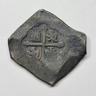 1713 Dated Cob 8 Reales Mo J Mexico Shipwreck Salvage W  Encrustation  v564