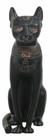 Ancient Egyptian Goddess Bastet Statue In Rustic Clay Finish Temple Bast Decor