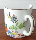 Vintage Candle Holder Coffee Mug Design Red Flowers Made In Japan