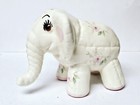 Baby Elephant Ceramic Coin Bank Hand Crafted Floral Still Bank 6 