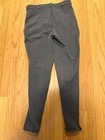 Mens Equestrian Horse Riding Breeches 33l Charcoal New