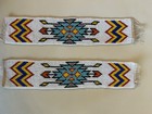 2 - Mini Multicolor Patterned Beaded  Strip Native American Design 10 X 2   