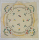 Vintage Box Of 11 Floral Paper Napkins Scalloped Edges Made In Holland