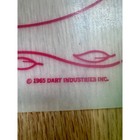 Vintage 1965 Tupperware Pastry Sheet   Mat 18  X 22  Red Print Baking Guide