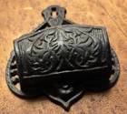 Antique Wall Mount Cast Iron Match Holder In Original Condition 